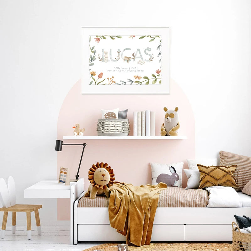 Décoration murale chambre bébé avec design européen moderne