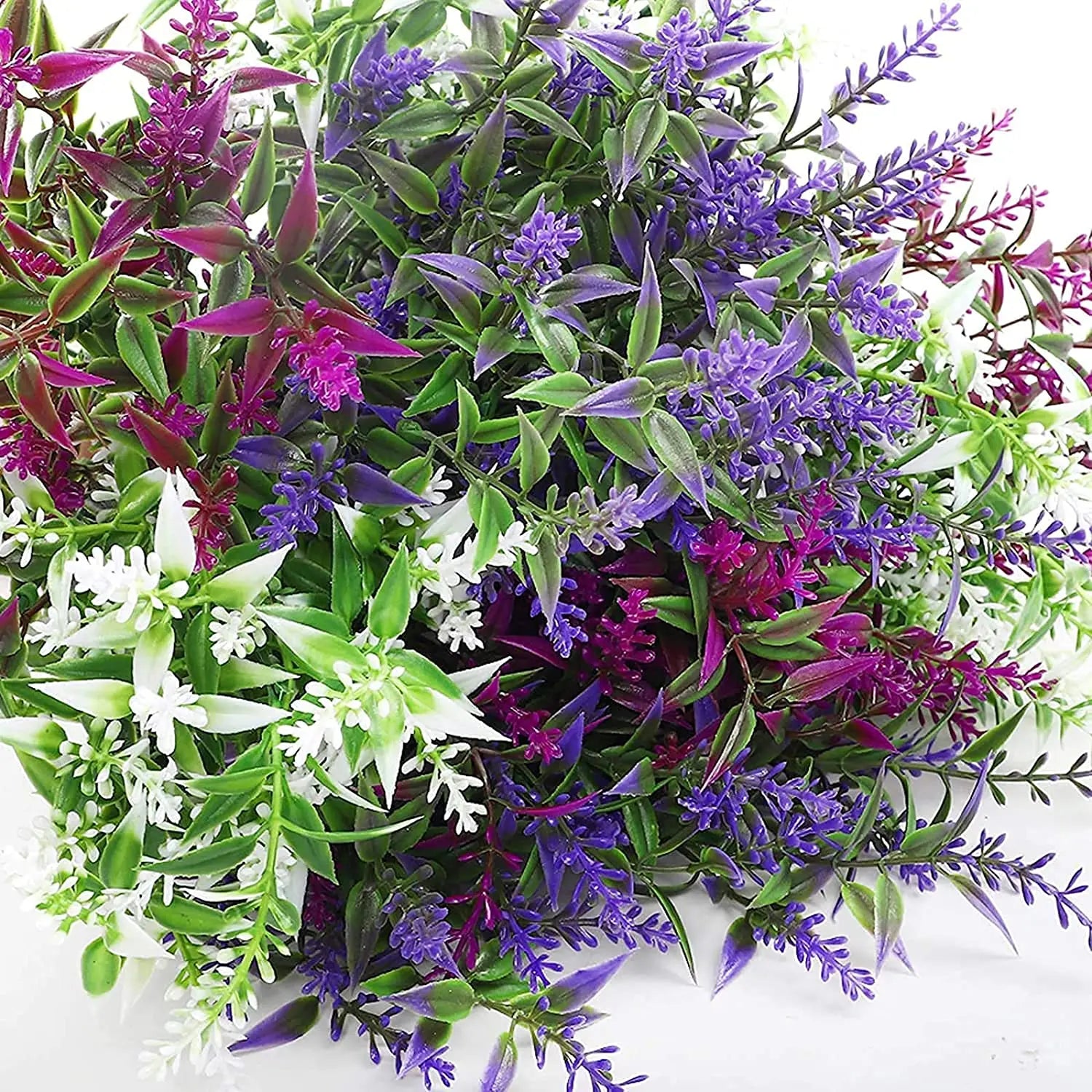 Fleurs artificielles lavande résistantes aux UV pour jardin extérieur