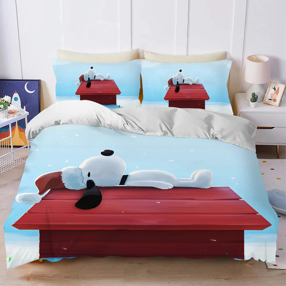 Ensemble housse de couette bébé Snoopy 3 pièces