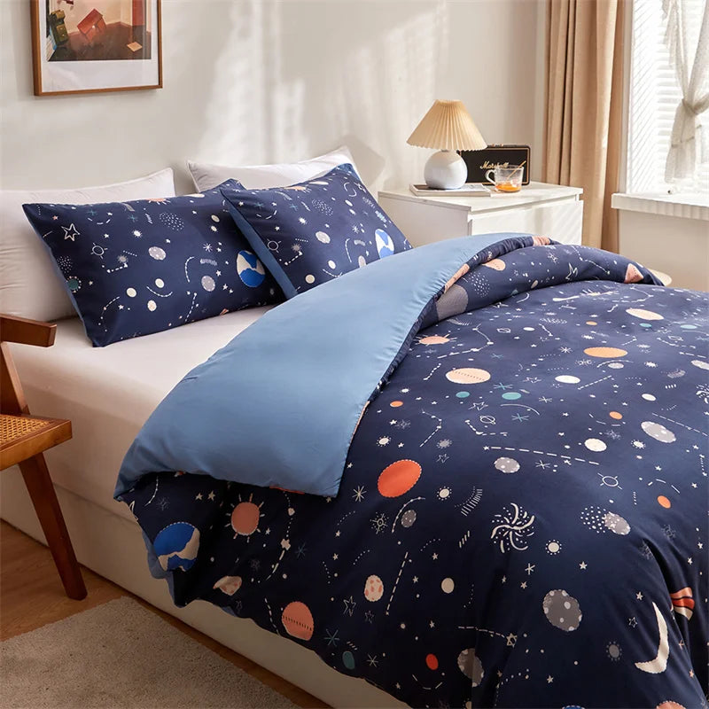 Housse de couette microfibre effet lumineux chambre