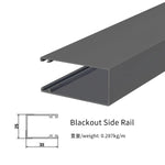 Détail de l'installation du rail latéral gris foncé
