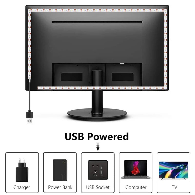 Éclairage d'ambiance TV avec bande LED