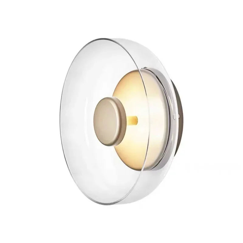 Applique murale LED en verre blanc ambiance cocooning