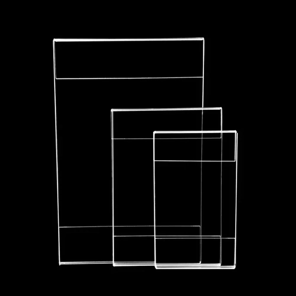 Cadre acrylique transparent utilisé comme porte-étiquette de prix