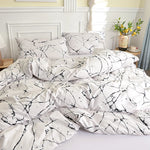 Détail de la matière 100% polyester de la housse de couette