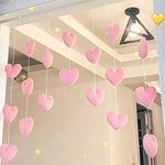 Rideau de porte coeur bourgogne décoration chambre