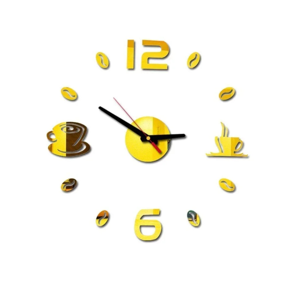 Détail de l'horloge murale numérique autocollante avec motif dessin animé