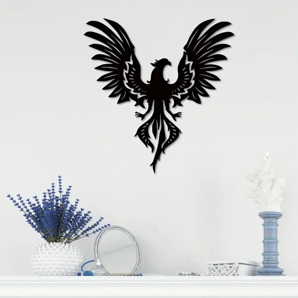 Décoration murale Phoenix dans un salon moderne