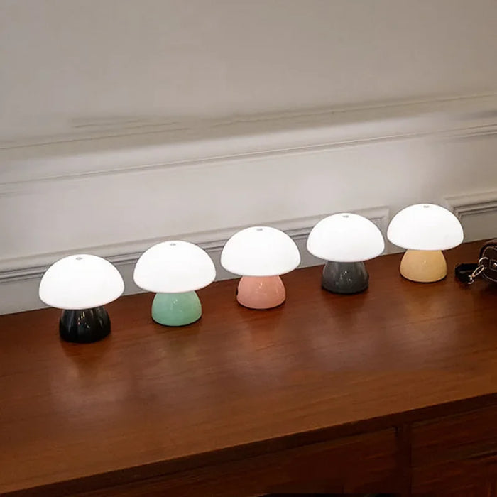 Lampe champignon blanc veilleuse rechargeable