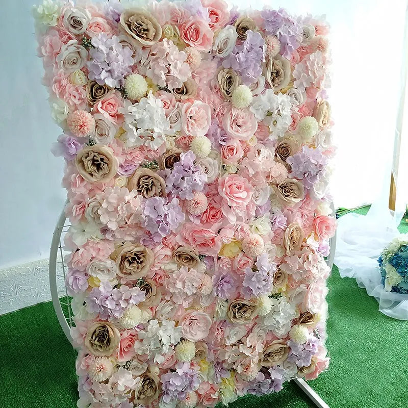 Panneau mural fleurs artificielles mariage arc floral soie Ombre Interieur
