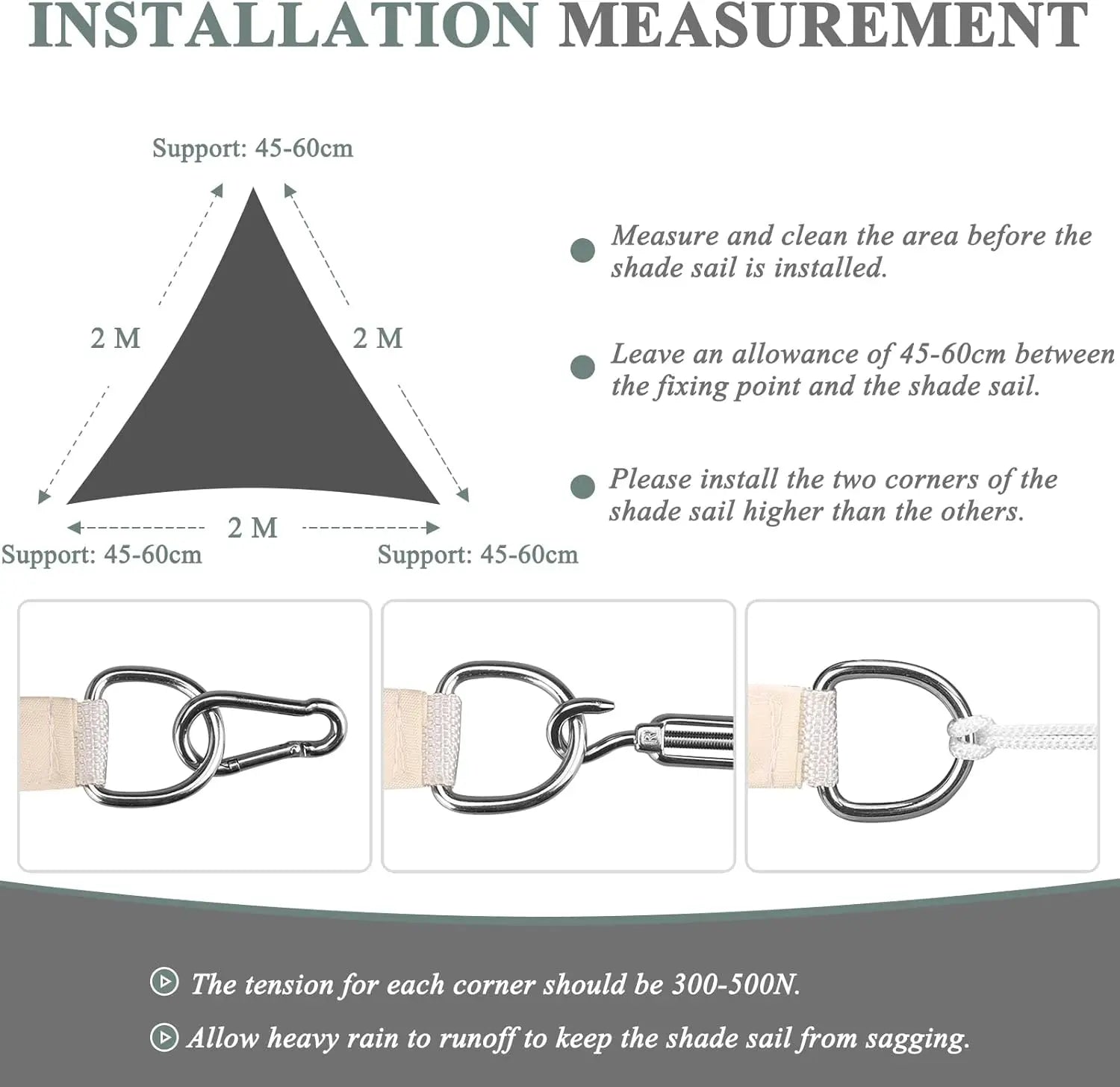 Câble anti-vent inclus pour fixation sécurisée