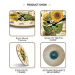 Horloge bois naturelle sans tic-tac