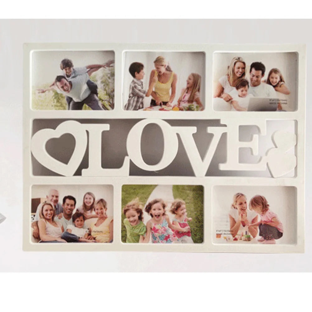 Détail du cadre collage photo pour couples et souvenirs