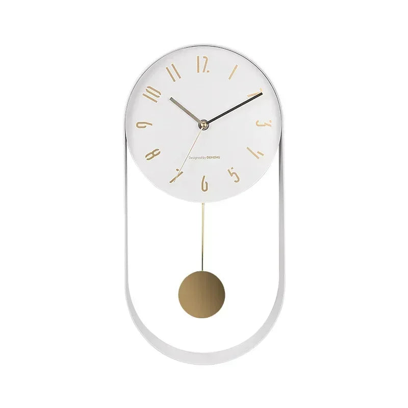 Horloge murale pivotante design gris Ombre Interieur