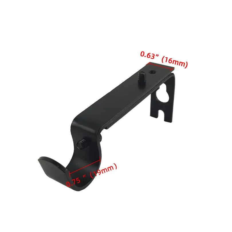 Support tringle rideau noir mat pour fenêtre