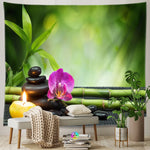 Décoration murale bambou chambre zen