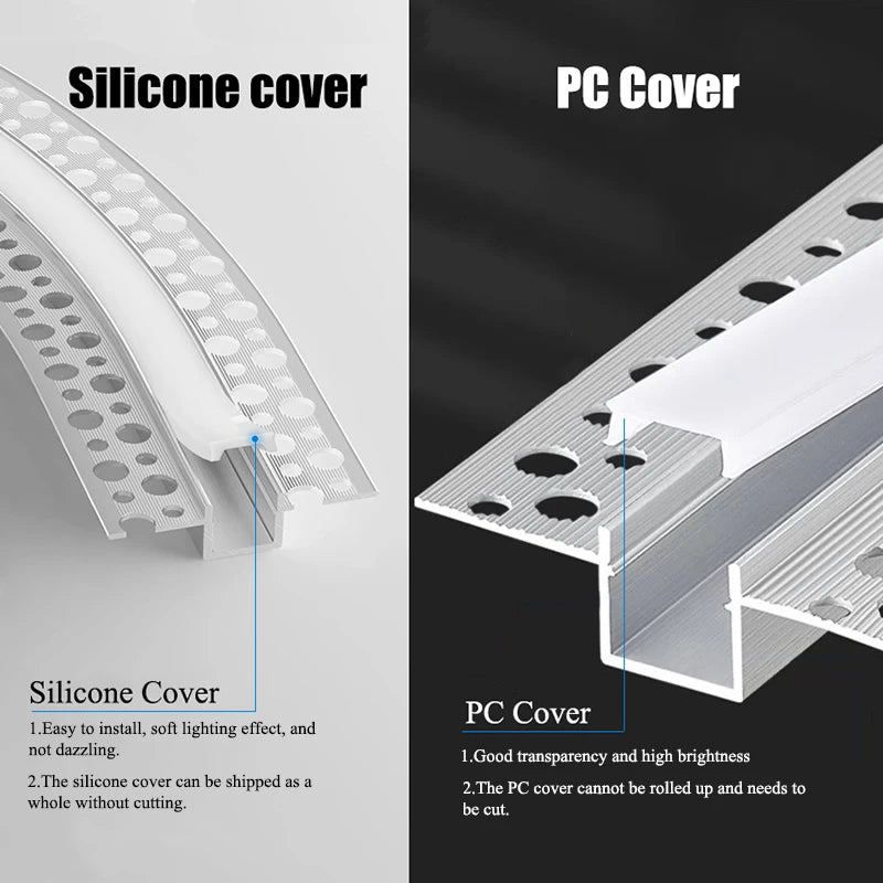 Canal LED en aluminium avec diffuseur silicone