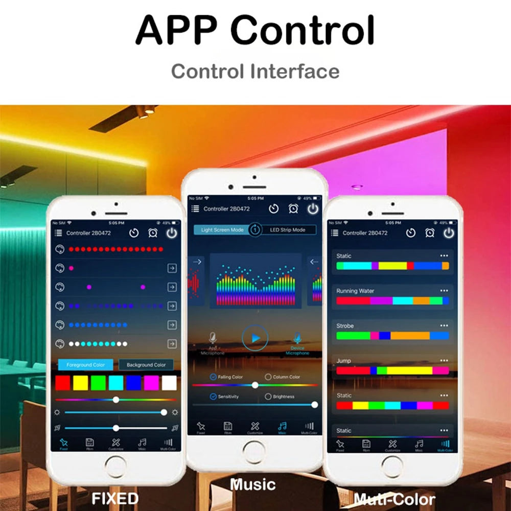 Contrôle de bande LED via application smartphone