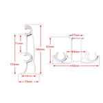 Support tringle bronze avec boucle en plastique pour protection des rideaux