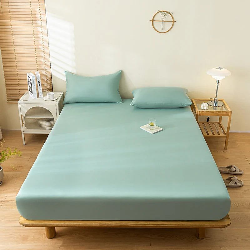 Drap-housse imperméable blanc avec bande élastique