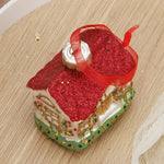 Pendentif de décoration intérieure pour Noël en verre rouge