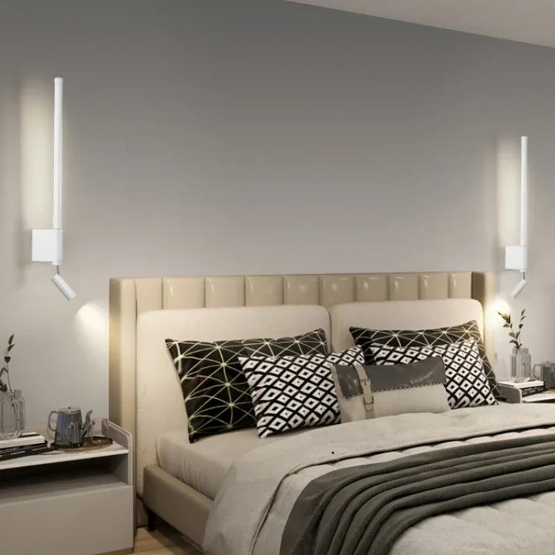 Applique murale longue rotative design minimaliste or