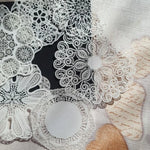 Lot de 10 napperons papier motif mandala vue ensemble