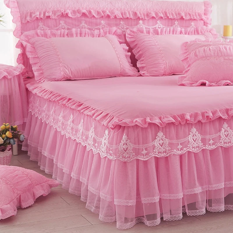 Drap de dessus brodé blanc pour lit de fille
