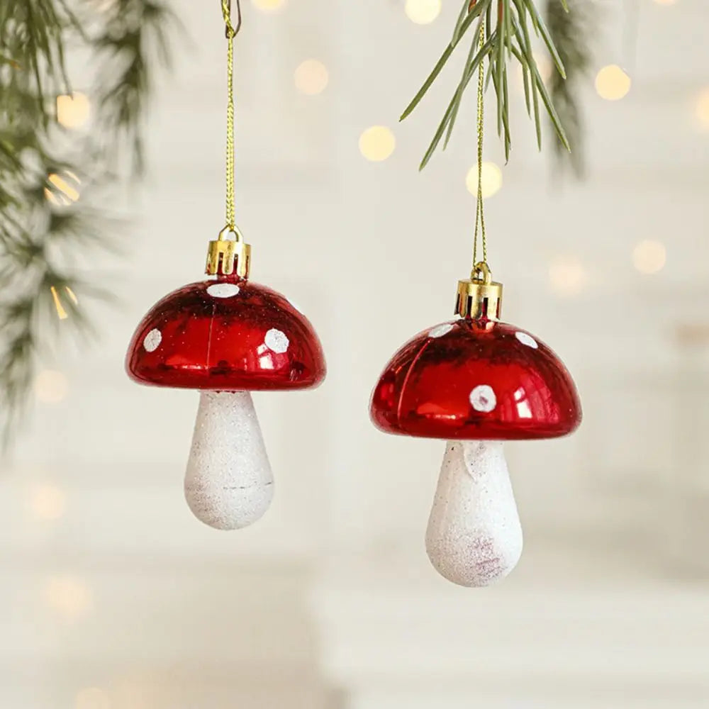Lot de 2 suspensions hibou Père Noël rouge et blanc pour arbre de Noël