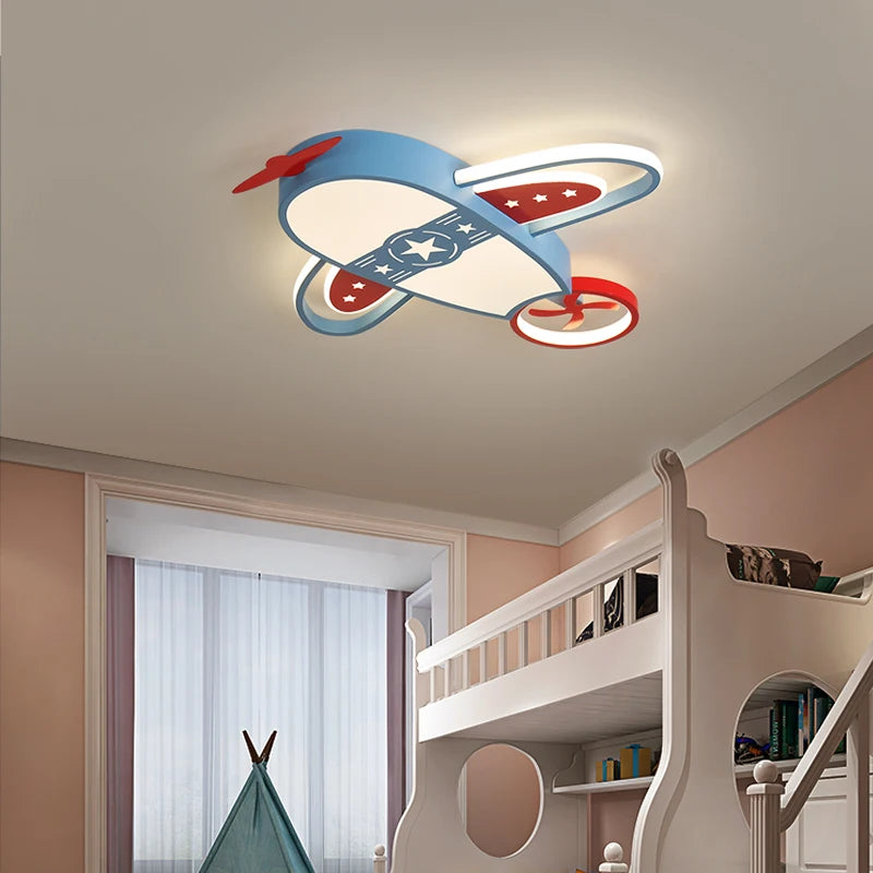 Luminaire avion LED dans une chambre d'enfant moderne