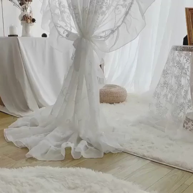 Country chic lace cafe curtain