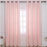 Rideaux opaques rose pâle avec œillets pour salon, créant une atmosphère douce et élégante. Idéal pour un intérieur moderne et sophistiqué, ajoutant une touche de couleur subtile à n'importe quelle pièce.