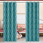 Rideaux modernes avec motif ondulé bleu, parfaits pour embellir votre salon ou chambre. Ces rideaux élégants et contemporains apportent une touche de sophistication et de fraîcheur à votre intérieur. Idéal pour créer une atmosphère relaxante et accueillante.