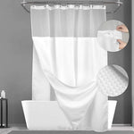 Rideau de douche élégant pour salle de bain moderne, ajoute une touche sophistiquée à votre espace. Ce rideau blanc est idéal pour protéger votre salle de bain tout en offrant un design épuré et fonctionnel. Facile à installer avec ses anneaux robustes. Parfait pour un usage quotidien, ce rideau combine esthétisme et praticité.