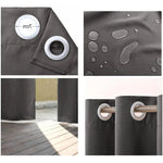 Rideau extérieur imperméable gris avec œillets et protection anti-UV, idéal pour assurer intimité et confort dans votre espace extérieur. L'eau glisse facilement, parfait pour terrasse ou balcon. Facile à installer grâce aux œillets renforcés, dimensions adaptées aux besoins variés. Parfait pour embellir et protéger vos espaces extérieurs des intempéries.