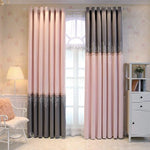 Rideaux élégants avec dégradé de couleurs rose et gris pour chambre moderne, ajoutent une touche chic à la décoration intérieure. Permettent de réguler la luminosité tout en apportant une ambiance cosy et chaleureuse. Idéaux pour salon, chambre ou bureau, ces rideaux se marient facilement avec divers styles de décoration.