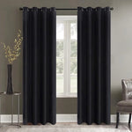 Rideaux opaques noirs pour intérieur, ajout élégant pour salon moderne, améliore l'intimité et limite la lumière, installation facile grâce aux œillets. Convient pour décoration de maison contemporaine ou classique. Parfait pour créer une ambiance chaleureuse et intime.