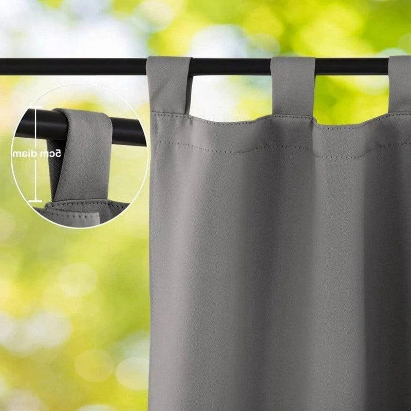 Rideau occultant gris avec œillets, idéal pour bloquer la lumière et réduire le bruit. Parfait pour les chambres à coucher et les salons. Design moderne et élégant qui s'intègre facilement dans tout type de décoration intérieure. Dimension des œillets : 5 cm de diamètre pour une installation facile sur toutes les tringles à rideaux. Améliorez votre confort et votre intimité avec cet accessoire pratique et esthétique.