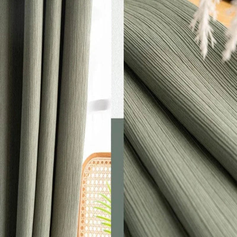 Rideaux vert olive élégants pour la décoration intérieure, ajoutant une touche de sophistication à votre espace. Design plissé subtil pour un effet moderne et apaisant, idéal pour salon et chambre à coucher. Disponibles en différentes tailles et faciles à installer. Parfait pour créer une ambiance chaleureuse et accueillante dans votre maison.