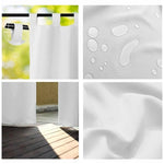 Rideau de douche blanc imperméable avec fixation à passants, design moderne et élégant. Parfait pour ajouter une touche chic à votre salle de bain tout en empêchant les éclaboussures d'eau. Idéal pour un usage quotidien avec un entretien facile.
