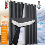 Rideaux isolants thermiques pour fenêtres, parfaits pour une protection contre le froid hivernal et une isolation phonique efficace, créant une ambiance chaleureuse et confortable à l'intérieur. Conception épaisse pour une meilleure efficacité.