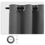 Rideau opaque gris anthracite avec œillets en métal, idéal pour une décoration moderne et élégante. Dimensions personnalisables. Conception pour une installation facile sur tringles standards. Parfait pour une ambiance tamisée dans le salon ou la chambre.