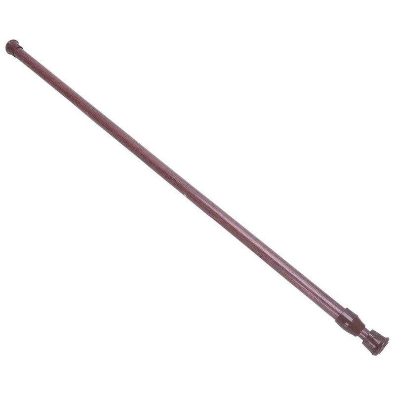 Tringle à rideau extensible brun, idéale pour une installation facile et rapide sans perçage. Ajustable, elle convient à différentes dimensions de fenêtres, offrant une solution pratique et esthétique pour suspendre vos rideaux. Design sobre s'intégrant parfaitement à tout type de décoration intérieure.