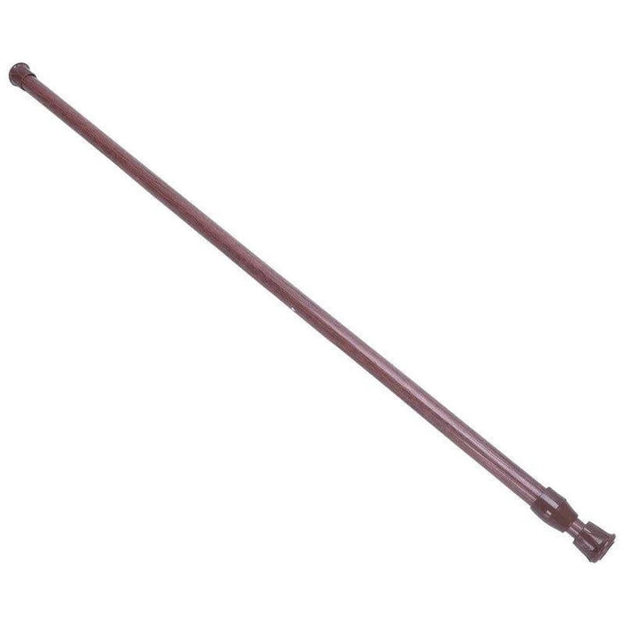 Tringle à rideau extensible brun, idéale pour une installation facile et rapide sans perçage. Ajustable, elle convient à différentes dimensions de fenêtres, offrant une solution pratique et esthétique pour suspendre vos rideaux. Design sobre s'intégrant parfaitement à tout type de décoration intérieure.