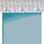 Élégant brise-bise blanc pour fenêtre, style dentelle, idéal pour ajouter une touche décorative raffinée à la pièce tout en préservant la luminosité. Design délicat et motif floral qui s'intègre parfaitement dans une décoration intérieure classique ou moderne. Accessoire d'habillage de fenêtre qui combine esthétisme et fonctionnalité.