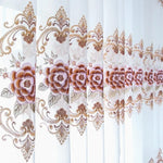 Rideau décoratif brodé avec motif floral élaboré, idéal pour apporter une touche élégante à votre intérieur, convient aux salons et chambres, embellit instantanément toute pièce avec son design raffiné et ses détails délicats.