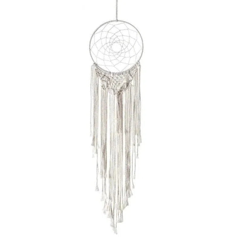 Attrape-rêves élégant avec design en spirale, idéal pour la décoration murale, apporte sérénité et harmonie à votre intérieur, parfait pour un espace zen et apaisant.