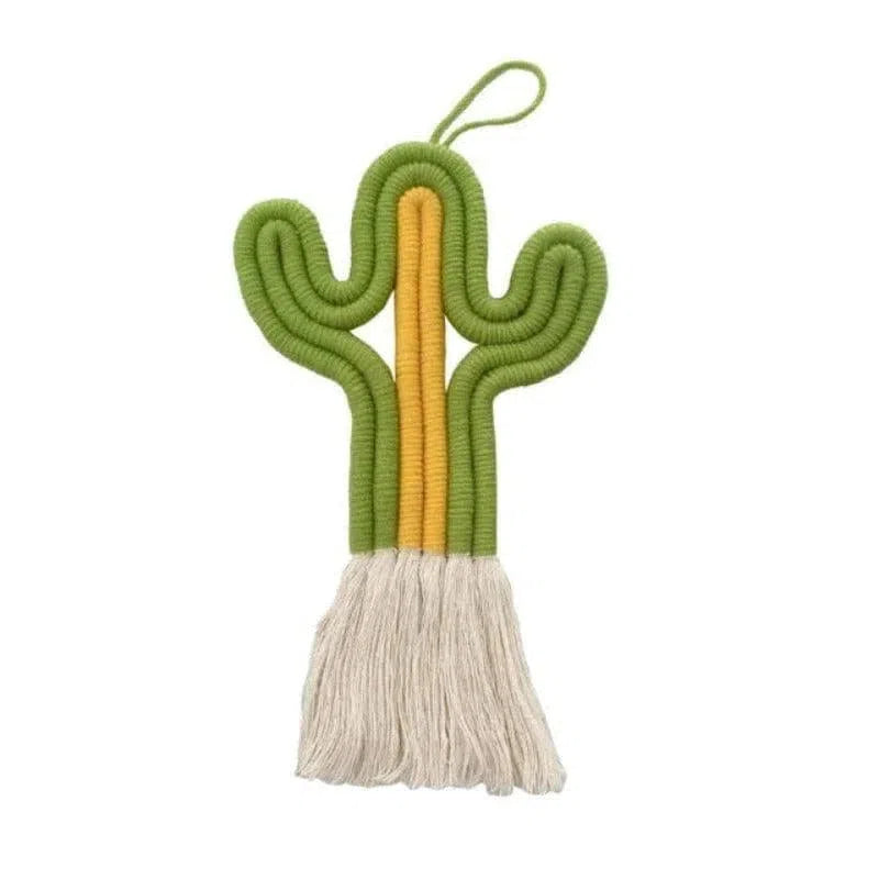 Décoration murale en forme de cactus pour chambre d'enfant, style bohème et coloré. Accessoire parfait pour apporter une touche d'originalité et de gaieté à votre intérieur. Idée cadeau unique pour une ambiance chaleureuse et tendance.